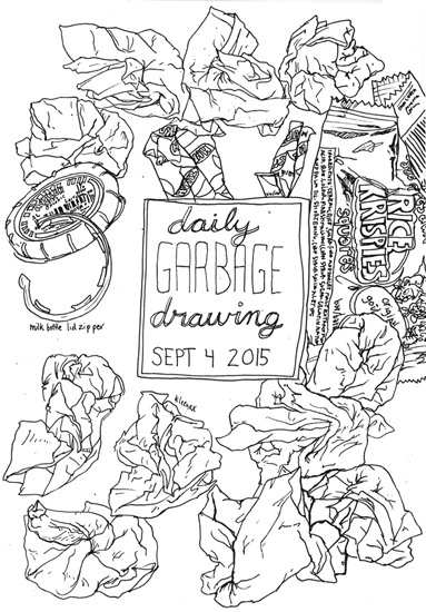 Daily Garbage Drawing – Jacquie Rolston Illustration